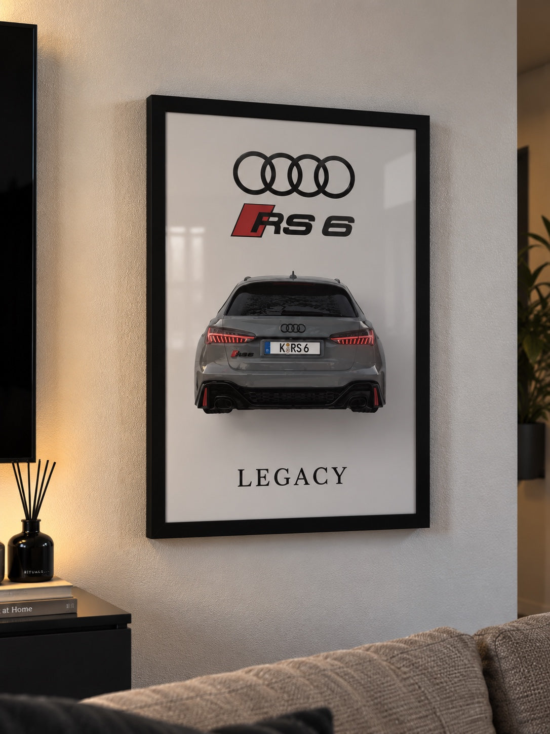 Audi RS6 – VETTA Autorahmen an der Wand