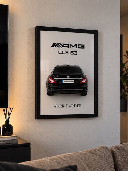 Mercedes CLS63 – VETTA Autorahmen an der Wand